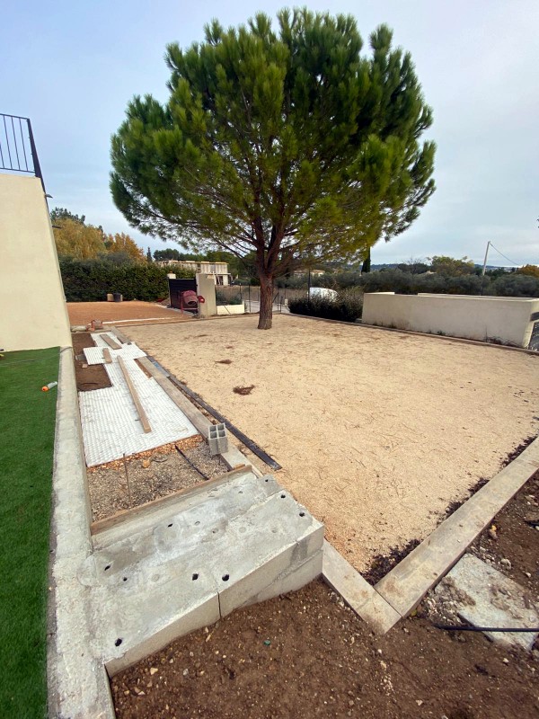 Construction de terrain de pétanque Fuveau